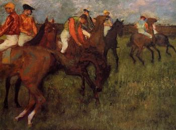 Edgar Degas : Jockeys III